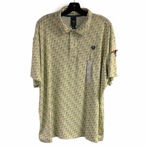 NWT Houston White x Target Green Print Golf Polo Shirt Size XL